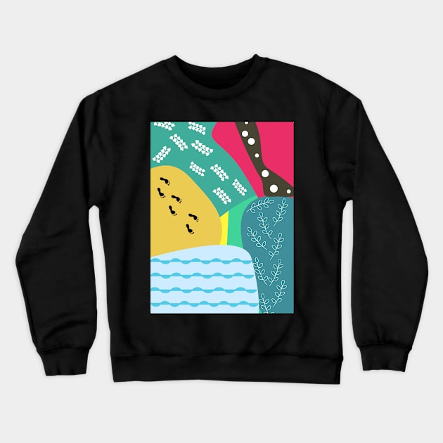 The road to the beach Crewneck Sweatshirt by cocodes